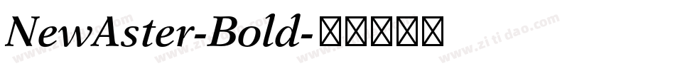NewAster-Bold字体转换