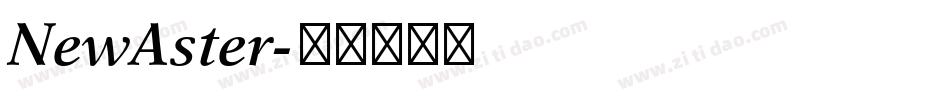 NewAster字体转换