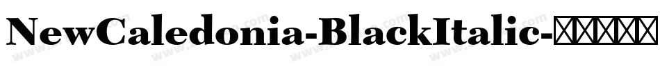 NewCaledonia-BlackItalic字体转换