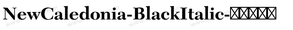 NewCaledonia-BlackItalic字体转换