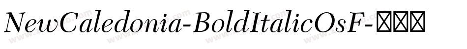 NewCaledonia-BoldItalicOsF字体转换