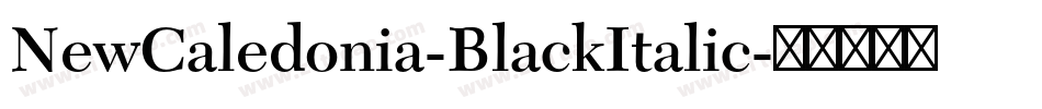NewCaledonia-BlackItalic字体转换