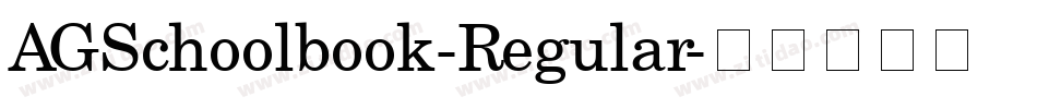 AGSchoolbook-Regular字体转换