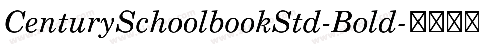 CenturySchoolbookStd-Bold字体转换