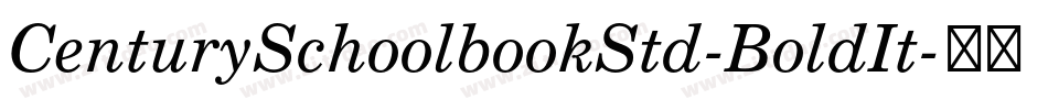 CenturySchoolbookStd-BoldIt字体转换