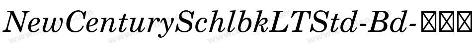 NewCenturySchlbkLTStd-Bd字体转换