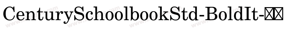 CenturySchoolbookStd-BoldIt字体转换