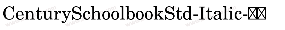 CenturySchoolbookStd-Italic字体转换