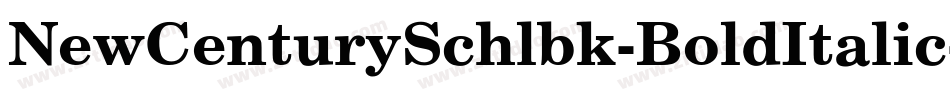 NewCenturySchlbk-BoldItalic字体转换