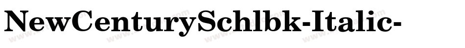 NewCenturySchlbk-Italic字体转换