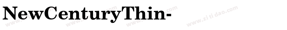 NewCenturyThin字体转换