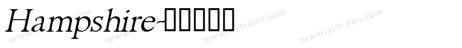 Hampshire字体转换