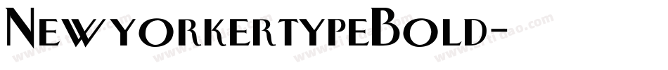 NewyorkertypeBold字体转换
