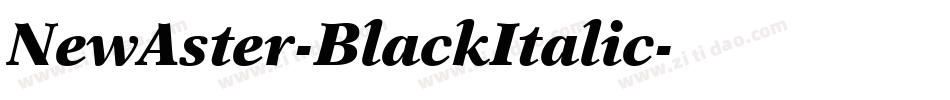 NewAster-BlackItalic字体转换