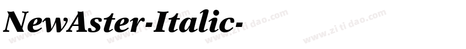 NewAster-Italic字体转换