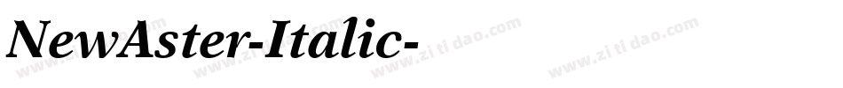 NewAster-Italic字体转换