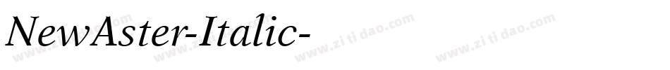 NewAster-Italic字体转换