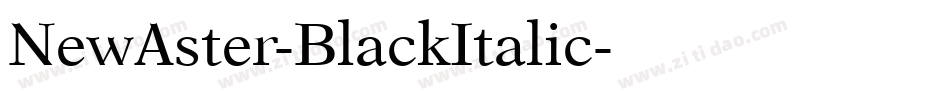 NewAster-BlackItalic字体转换