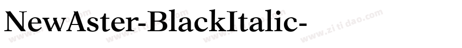 NewAster-BlackItalic字体转换