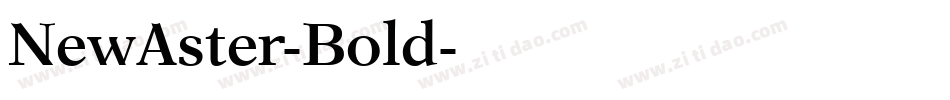 NewAster-Bold字体转换