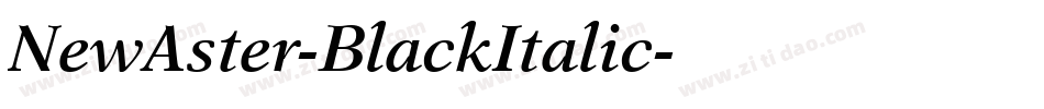 NewAster-BlackItalic字体转换