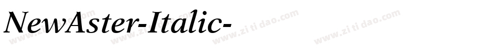 NewAster-Italic字体转换
