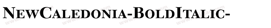 NewCaledonia-BoldItalic字体转换