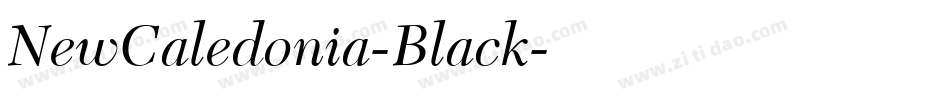 NewCaledonia-Black字体转换