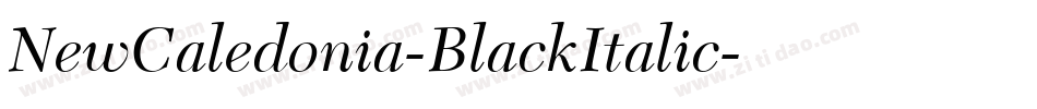 NewCaledonia-BlackItalic字体转换