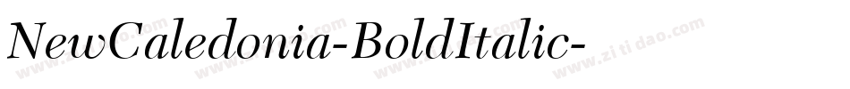 NewCaledonia-BoldItalic字体转换