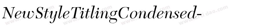 NewStyleTitlingCondensed字体转换
