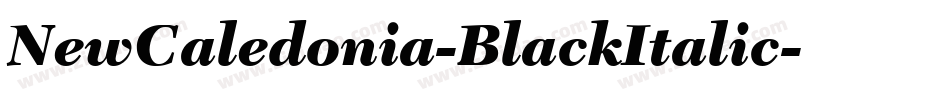 NewCaledonia-BlackItalic字体转换