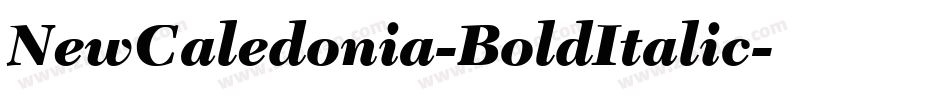 NewCaledonia-BoldItalic字体转换