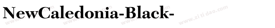NewCaledonia-Black字体转换