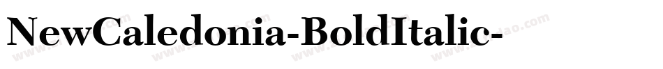 NewCaledonia-BoldItalic字体转换