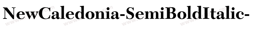 NewCaledonia-SemiBoldItalic字体转换