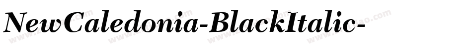 NewCaledonia-BlackItalic字体转换