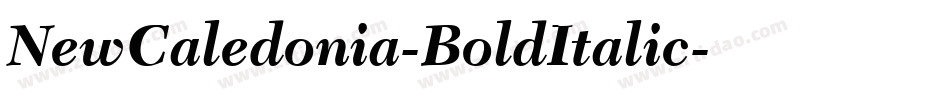 NewCaledonia-BoldItalic字体转换