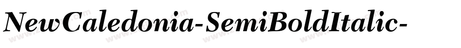 NewCaledonia-SemiBoldItalic字体转换