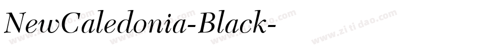 NewCaledonia-Black字体转换