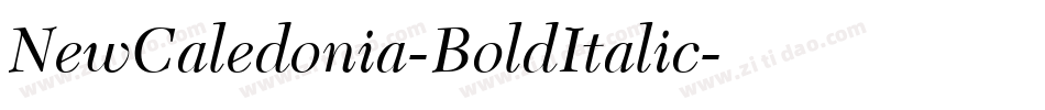 NewCaledonia-BoldItalic字体转换