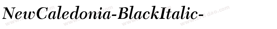 NewCaledonia-BlackItalic字体转换