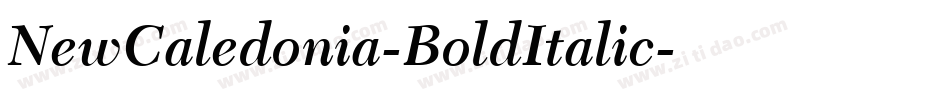 NewCaledonia-BoldItalic字体转换