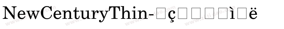 NewCenturyThin字体转换