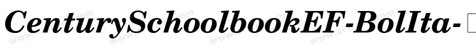 CenturySchoolbookEF-BolIta字体转换