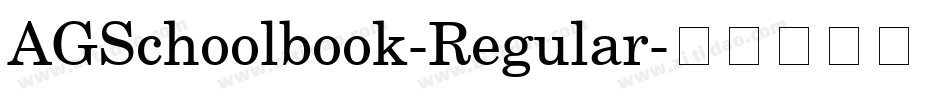 AGSchoolbook-Regular字体转换