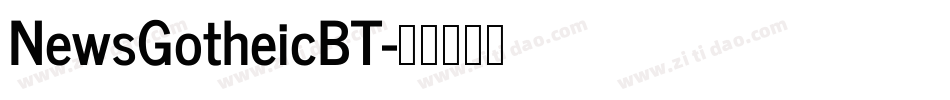 NewsGotheicBT字体转换