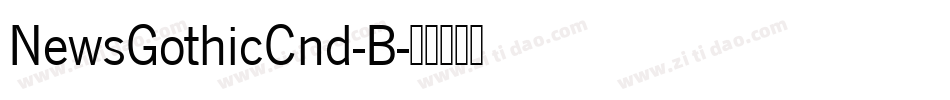NewsGothicCnd-B字体转换