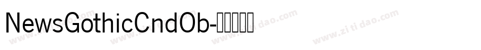 NewsGothicCndOb字体转换