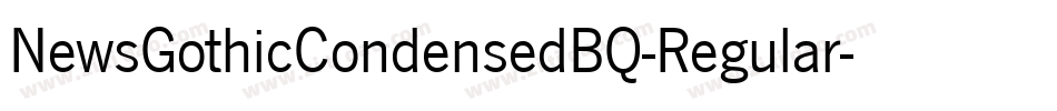 NewsGothicCondensedBQ-Regular字体转换